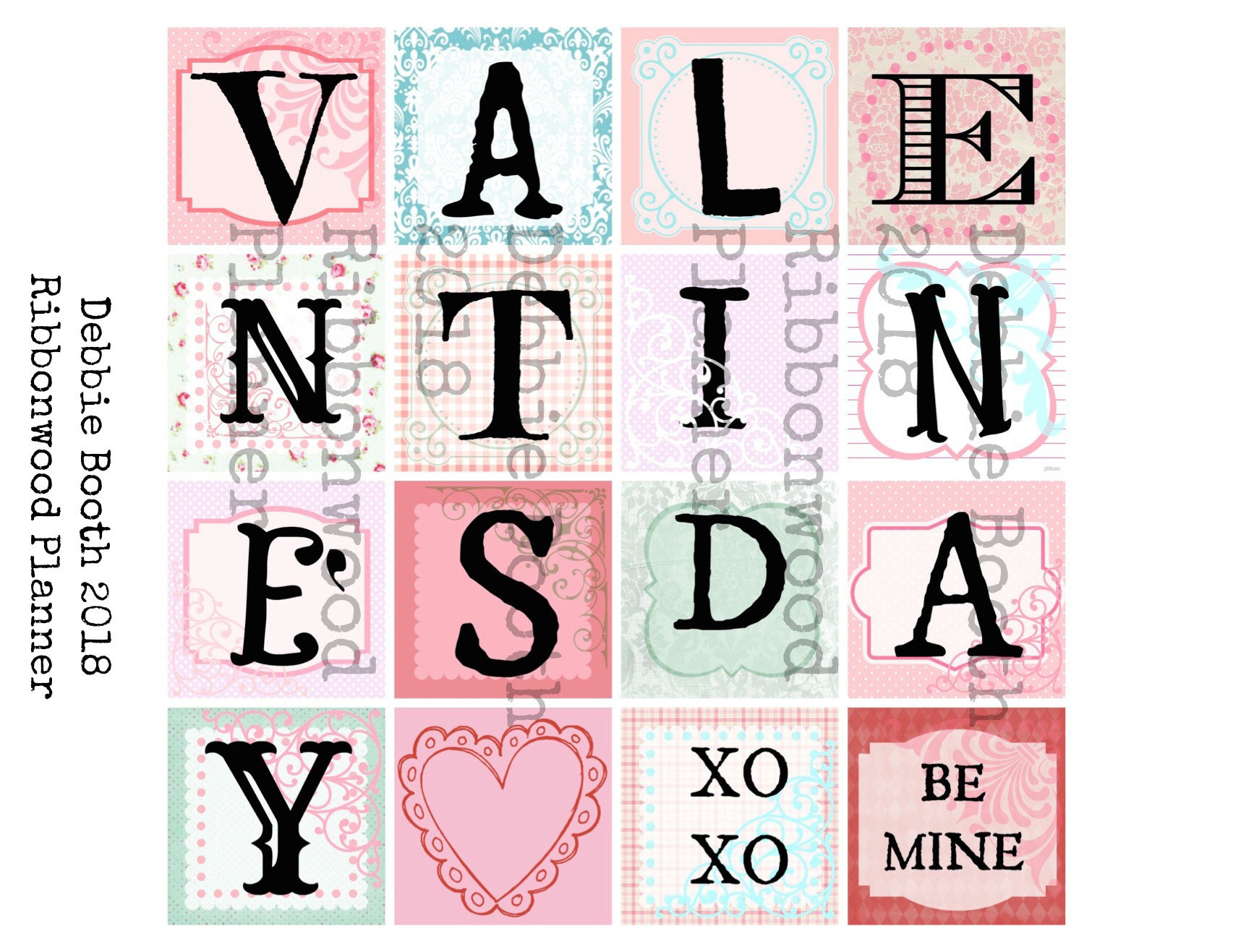 Valentine's Day Word Art Download | Etsy