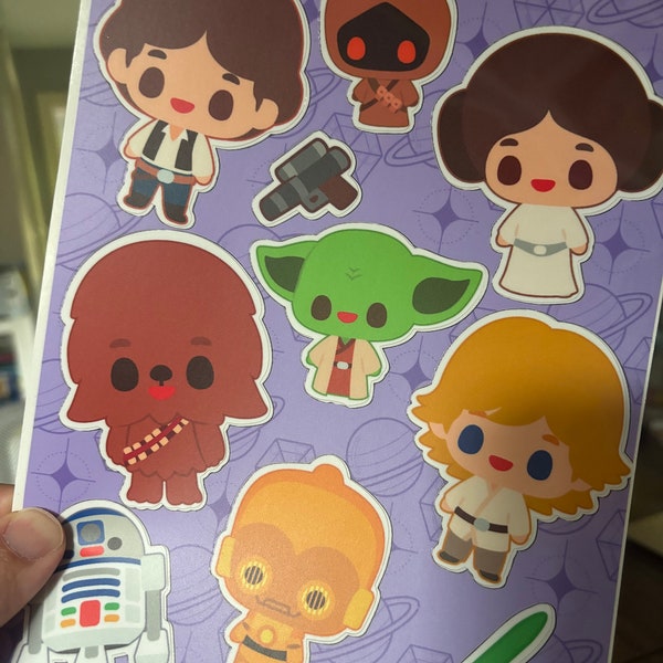 Space Wars Vinyl Waterproof Sticker Sheet