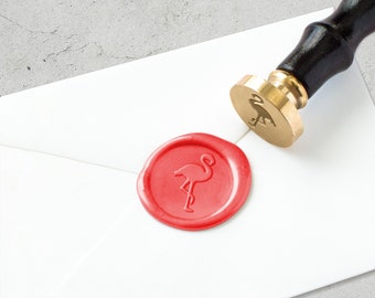 Flamingo Wax Seal Stamp Wax Seal Stamp, Wax Stamp, Wedding Wax Seal, Logo Wax Seal, Summer Wax Seal, Wax Seal Stickers, Peel and Stick Seals