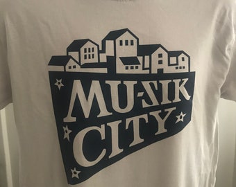 Clement "Coxsone" Dodd's Muzik City Reggae Record Label T-shirt