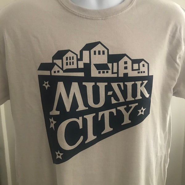 Clement "Coxsone" Dodd's Muzik City Reggae Record Label T-shirt