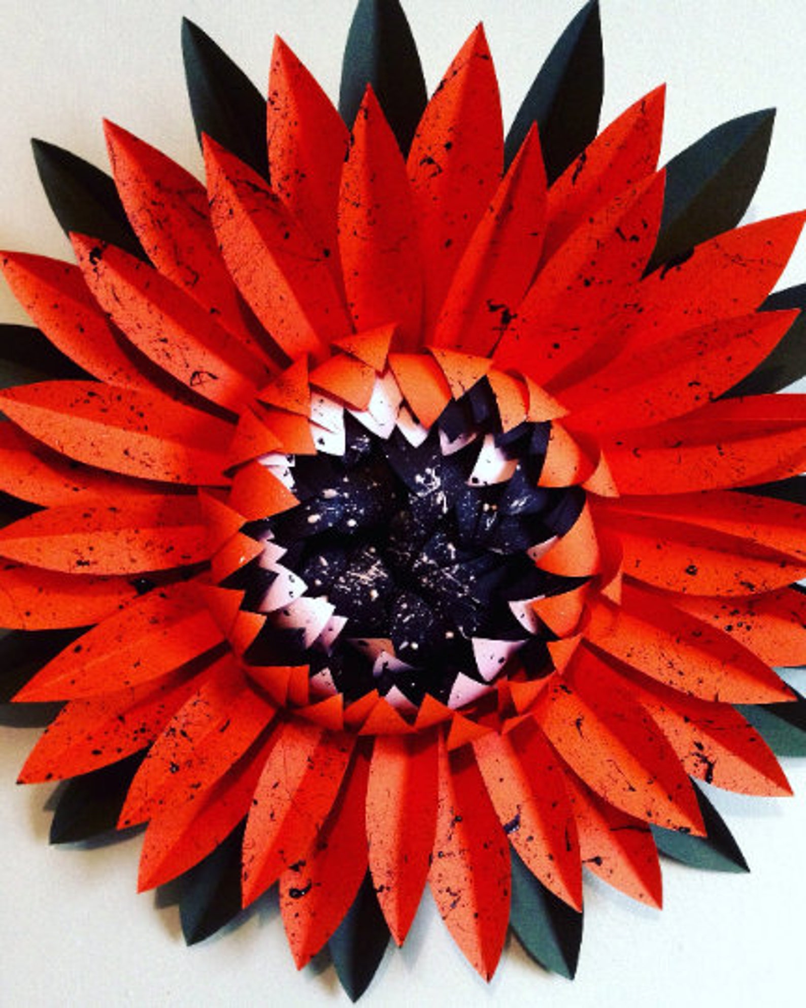 Giant papaya paper flower floral wall decor photoshoot Etsy