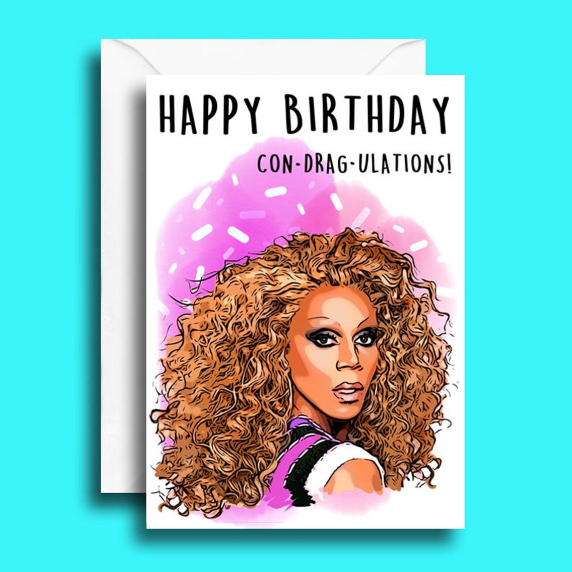 Rupaul Birthday Card Funny Birthday Card Condragulations for | Etsy