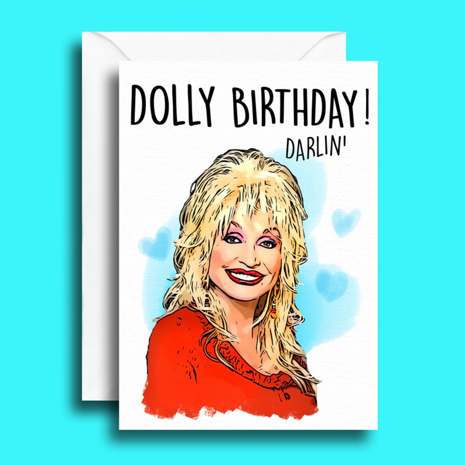 Dolly Parton Birthday Card Dolly Funny Birthday Greetings Etsy