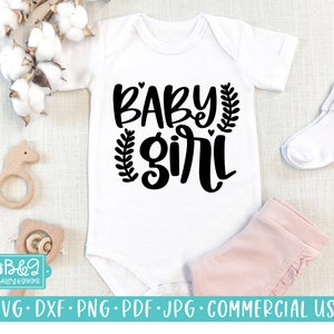 Baby Girl SVG File, Cute Newborn Baby SVG, Commercial Use SVG, Cricut, Silhouette Cutting File