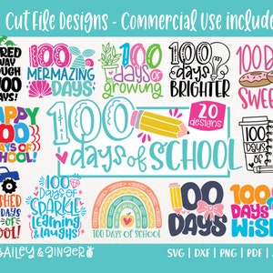 100 Days Of School SVG Bundle, Happy 100 Days SVGs for Students and Teachers, Commercial Use SVG, Cricut, Silhouette