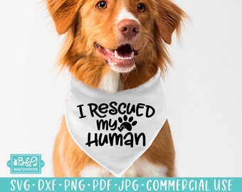 Rescue Dog SVG - Dog Bandana and Shirt SVG Cut File, Commercial Use Cut Files for Cricut or Silhouette, Cut Files For Dog Lovers