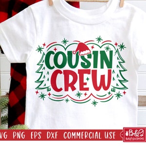 Christmas Kids Cousin Crew SVG Cut File - Matching Family Christmas Kids Shirt SVG Cut File, Commercial Use Cut Files for Cricut, For Vinyl
