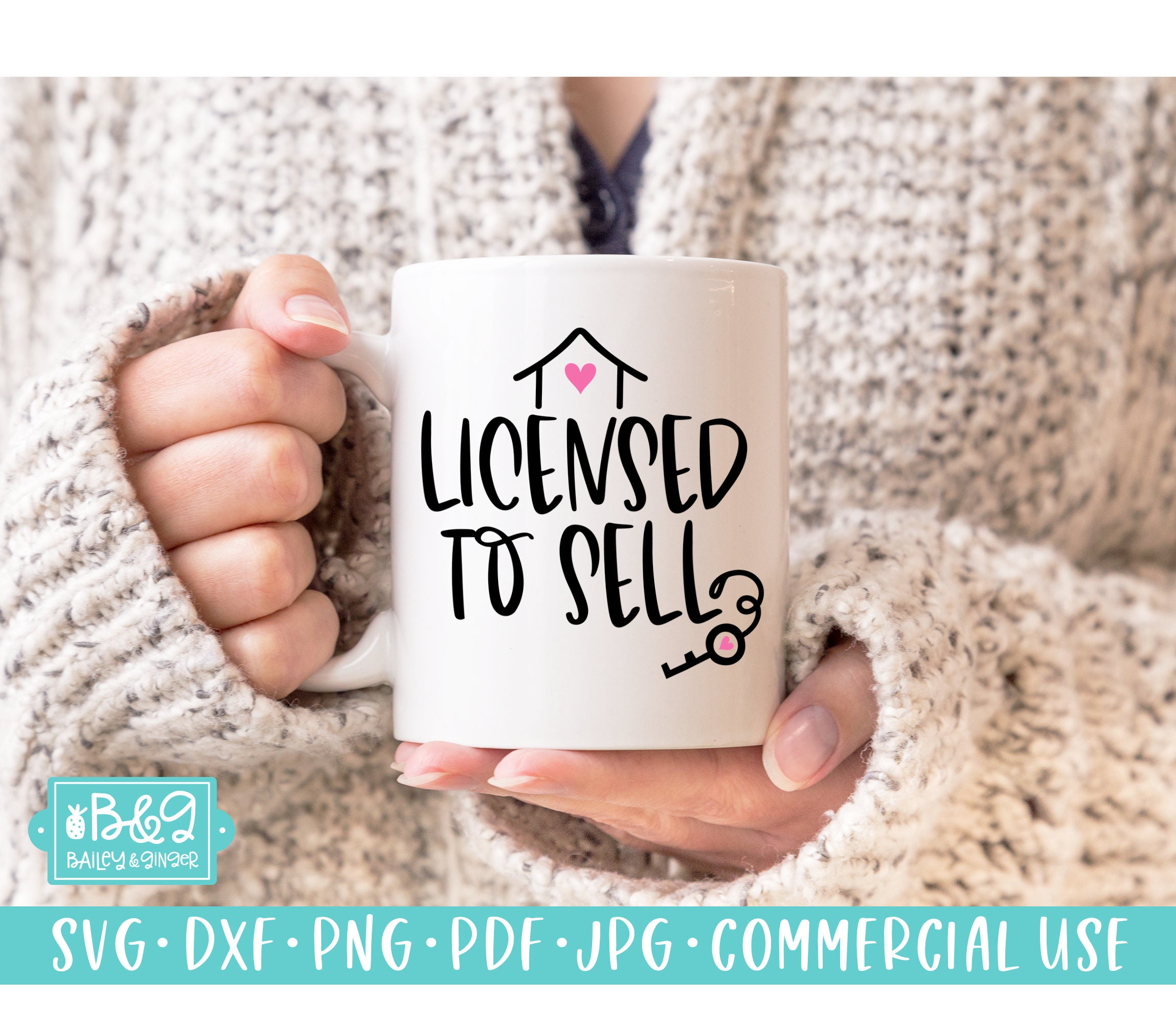 Real Estate Agent SVG Cutting File Licensed to Sell Quote Etsy