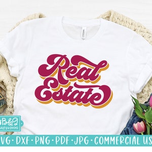 Real Estate Agent SVG Cut File, Vintage Retro Style Real Estate SVG, Commercial Use SVG, Cricut Cut Files, Silhouette Cut Files