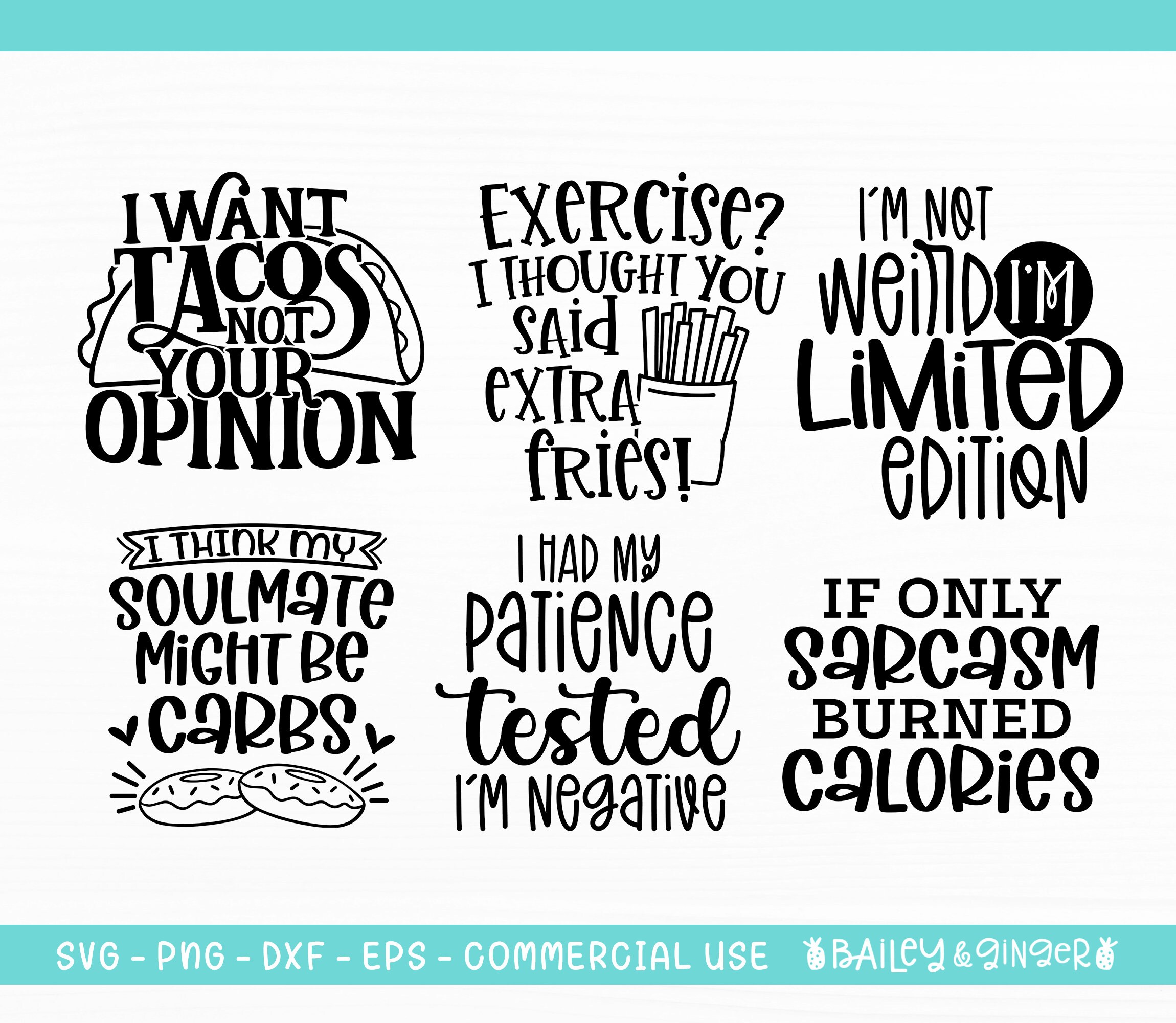 Funny SVG Bundle, Funny & Sarcastic SVG Files for Cricut and Silhouette ...
