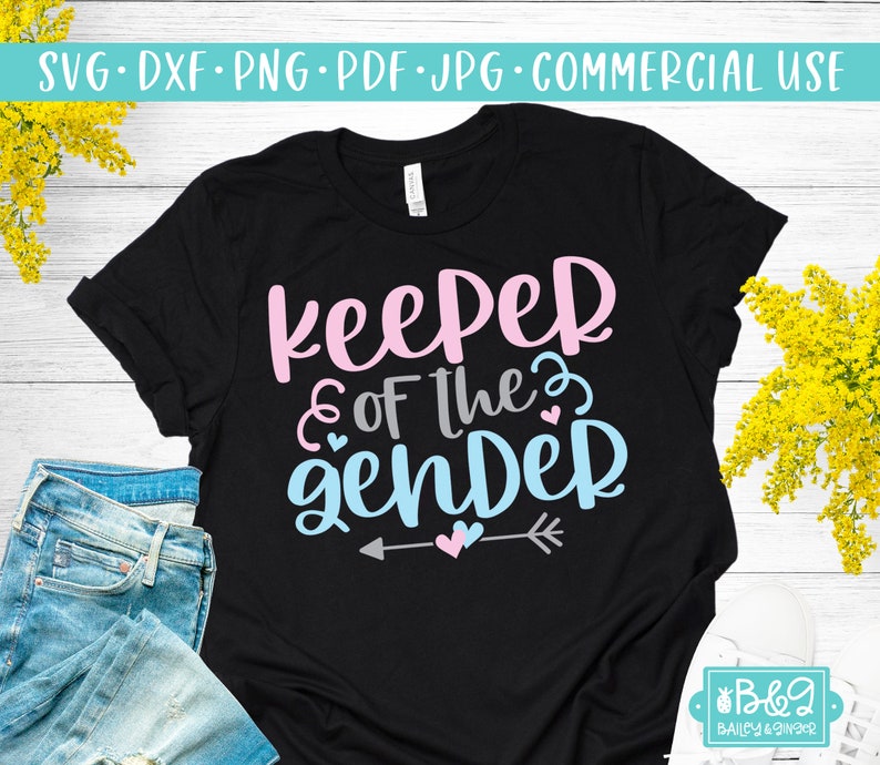 Download Cute Gender Reveal Keeper of the Gender SVG Cutting File ...