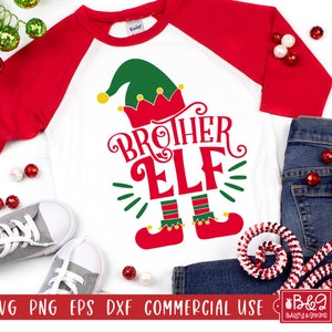 Brother Elf Christmas Kids SVG Cut File - Christmas Kids Shirts SVG Cut File, Commercial Use Cut Files for Cricut or Silhouette