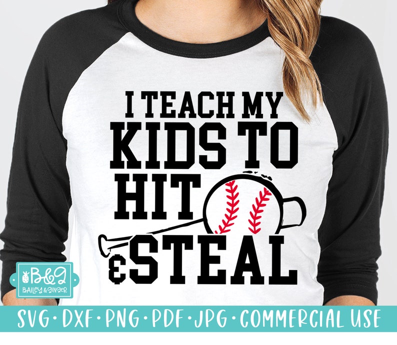 WOMEN'S BASEBALL I TEACH MY KID TO HIT AND STEAL PRINT SWEATSHIRT main image 1