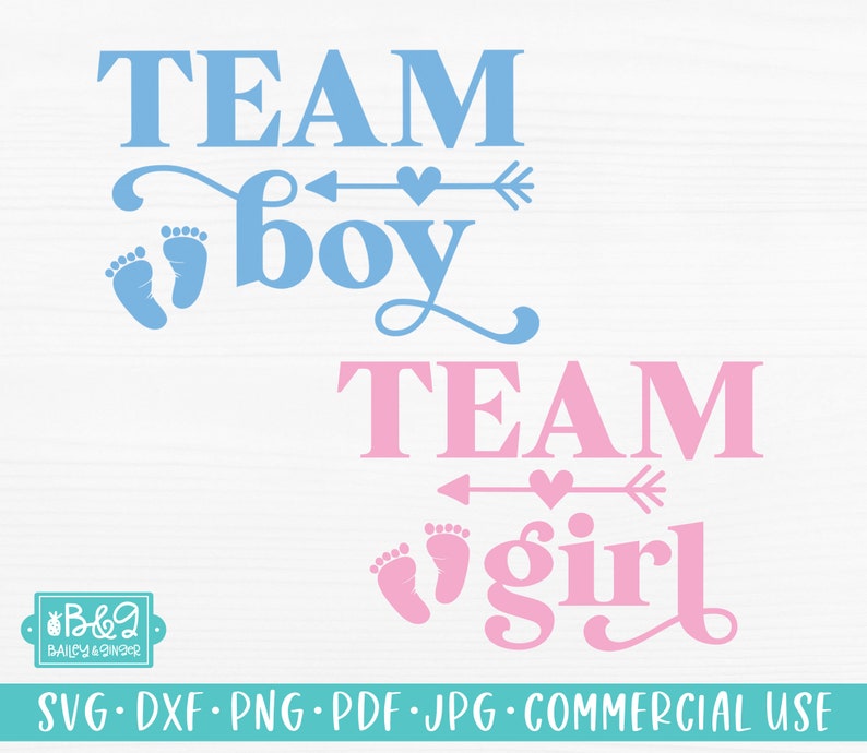 Download Team Boy Team Girl Gender Reveal SVG Cutting Files Baby | Etsy