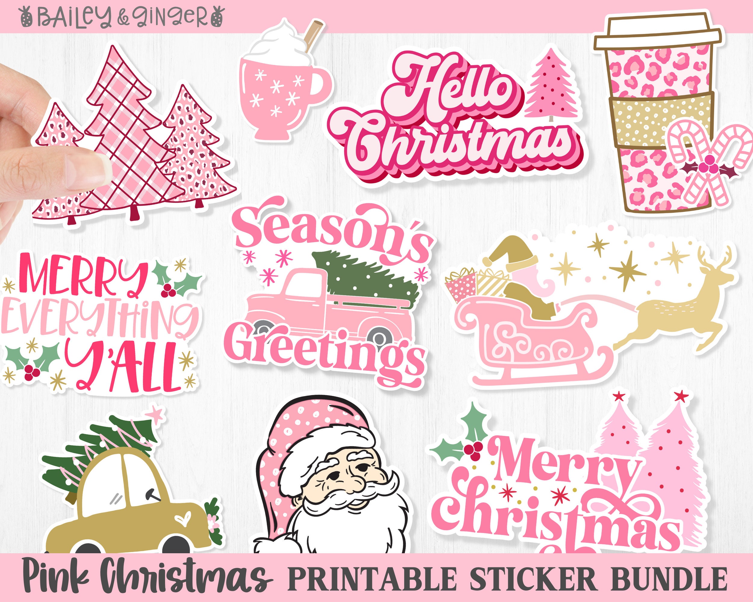 Christmas Stickers, Printable Christmas Gift Stickers, Download Christmas  Sticker, Holiday Sticker, Santa Stickers, Father Christmas 