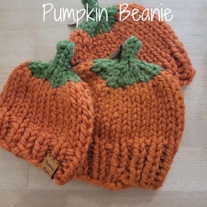 Pumpkin Knit Hat: Baby, Toddler Fall Costume, Photoshoot Prop
