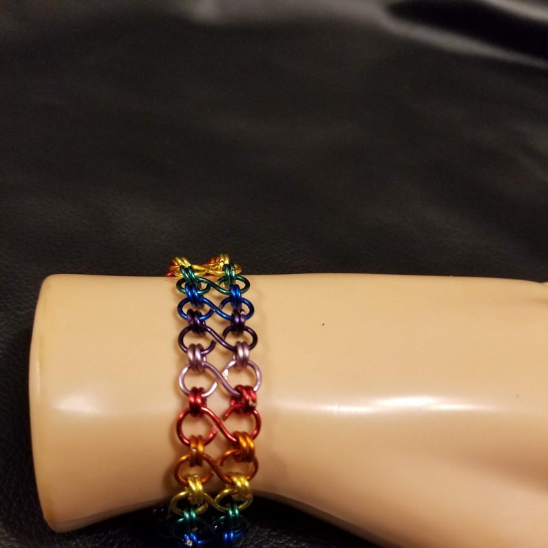 Rainbow Flag Bracelet Rainbow POC Pride Bracelet Lesbian Pride Bracelet Lipstick Lesbian LGTBQ Pride Flag Bracelet Twink Pride Bracelet