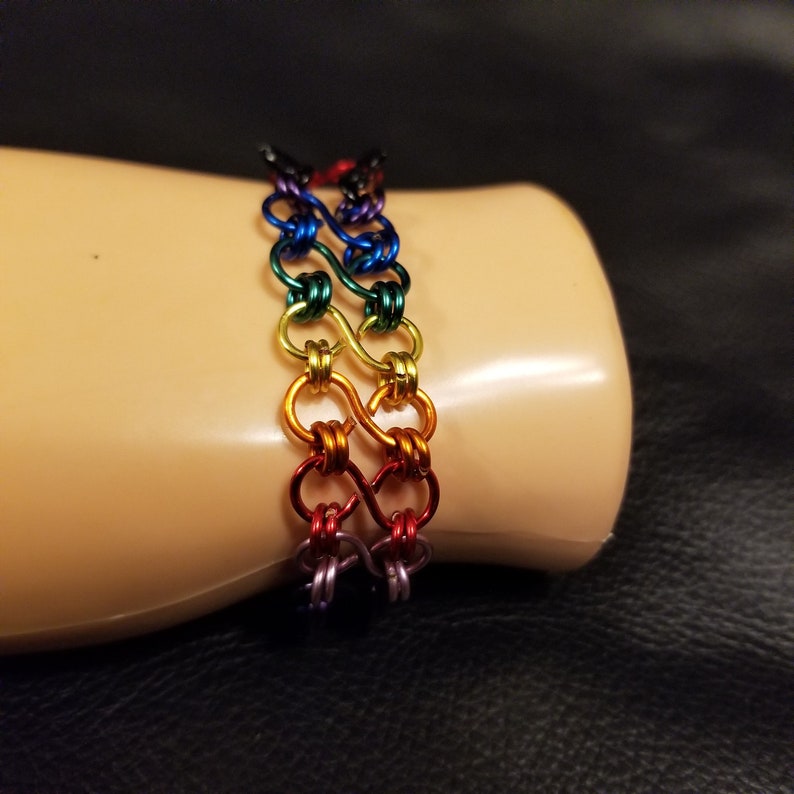 Rainbow Flag Bracelet Rainbow POC Pride Bracelet Lesbian Pride Bracelet Lipstick Lesbian LGTBQ Pride Flag Bracelet Twink Pride Bracelet