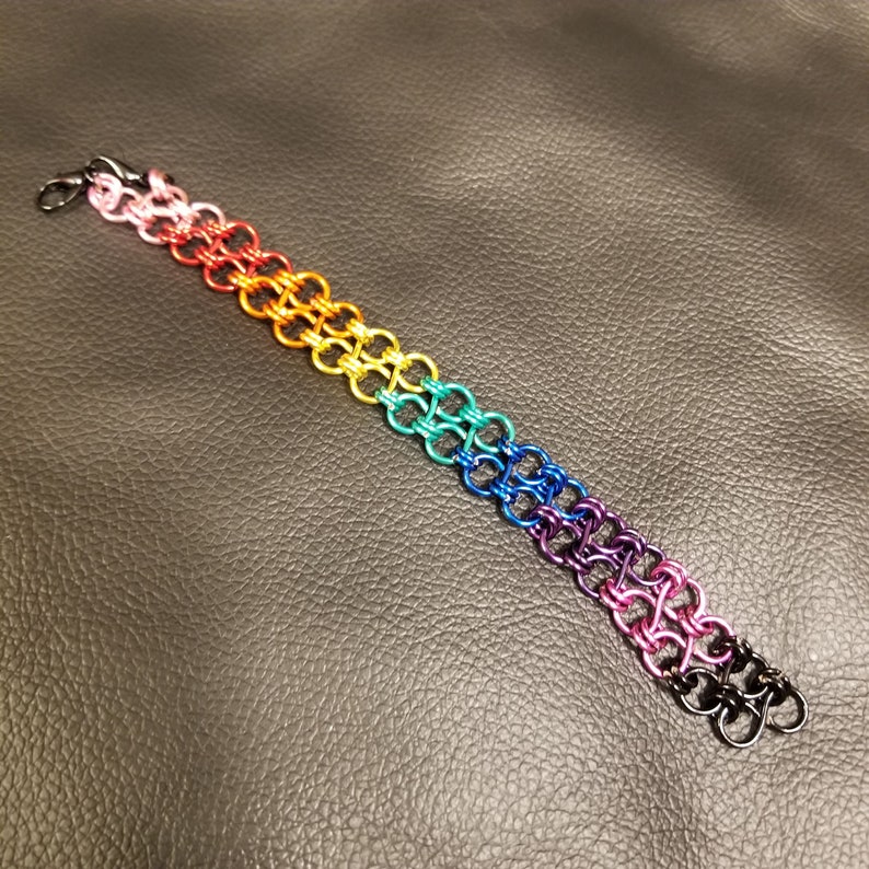 Rainbow Flag Bracelet Rainbow POC Pride Bracelet Lesbian Pride Bracelet Lipstick Lesbian LGTBQ Pride Flag Bracelet Twink Pride Bracelet