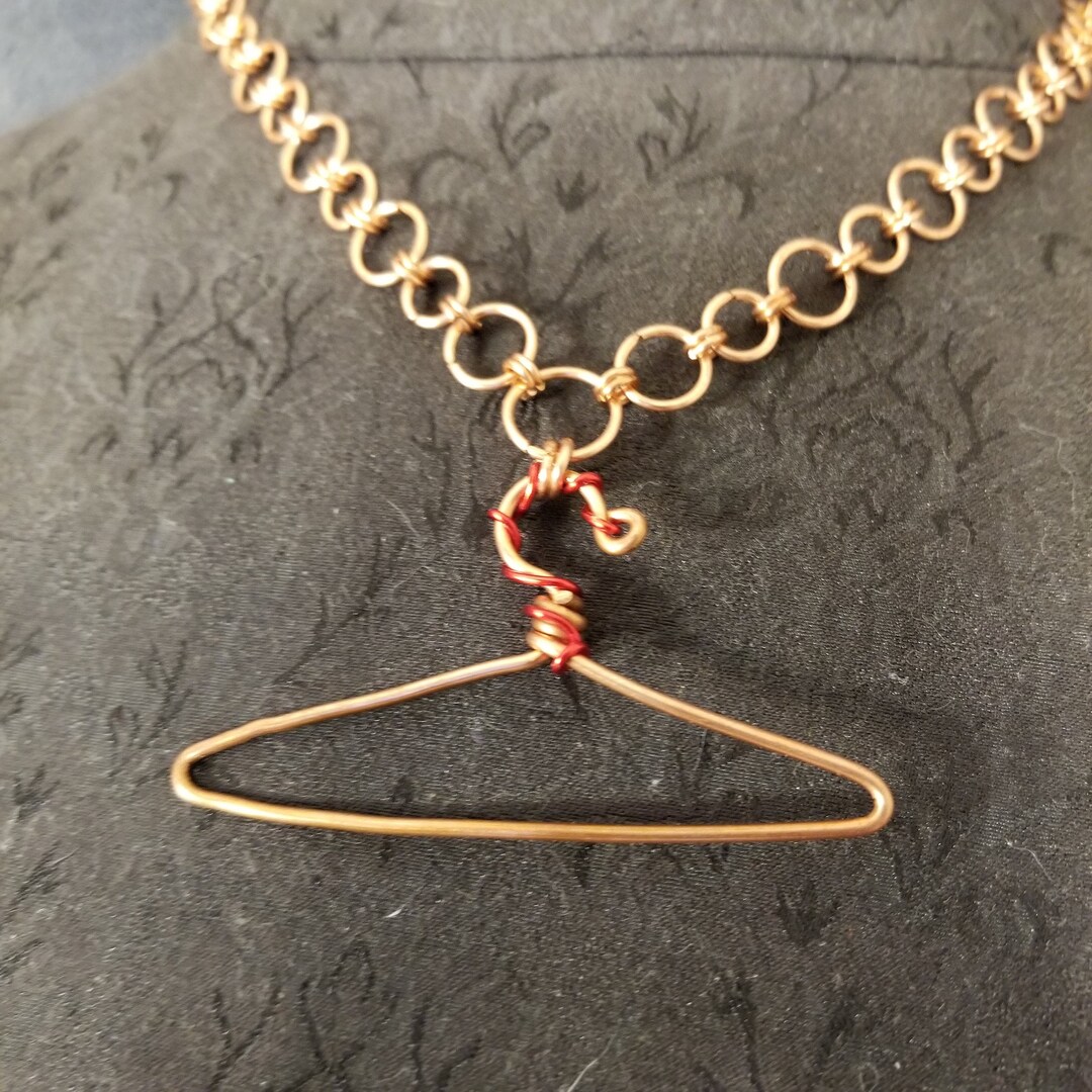 Original Coat Hanger Pendant, Original Coat Hanger Necklace