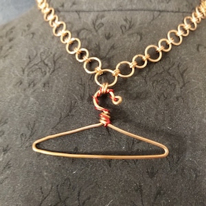 Coat Hanger Pendant Necklace: Reproductive Rights Jewelry