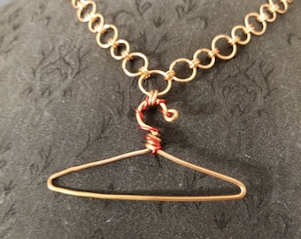 Coat Hanger Pendant Necklace: Reproductive Rights Jewelry