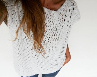 WEEKEND TEE,summer crochet,crochet patter,crochet pattern,sweater pattern,easy crochet patterns,pdf pattern,modern crochet,