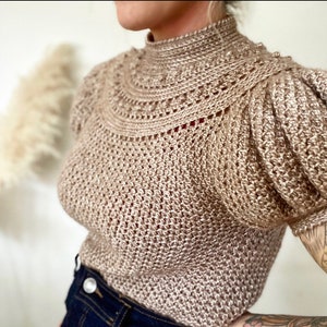 VictorianLoveTop,PDF pattern,crochet top,crochet sweater,vintage crochet,crochet pattern,crochet patterns,crochet,chunkywools,crochet