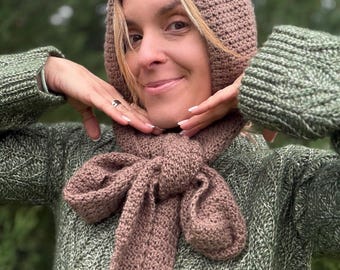 Modello per cappuccio Nami in spagnolo | Modello per cappello con cappuccio in PDF | Passamontagna all'uncinetto | Facile e veloce | Chunkywools