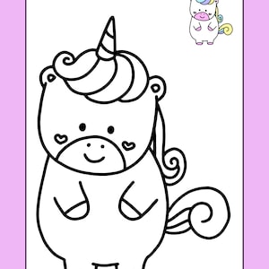 Unicorn Coloring Pages| Digital Book| 8pages |PDF EASY DOWNLOAD