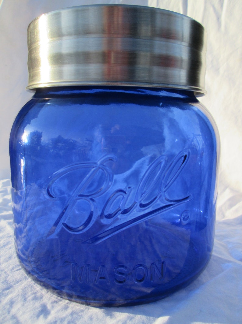Ball Super Wide Decorative Jar 1/2 Gallon 64oz Stained Colored Etsy