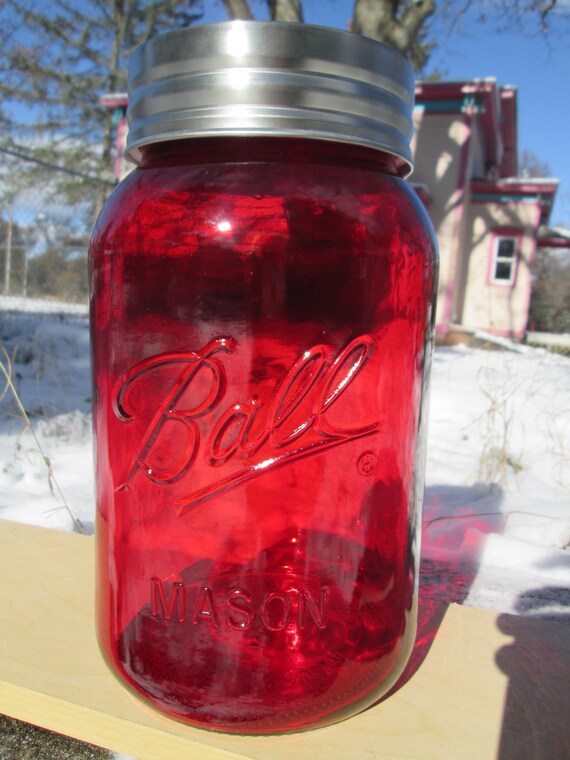 Ball Super Wide Decorative Jar 1 Gallon Stained Colored Etsy