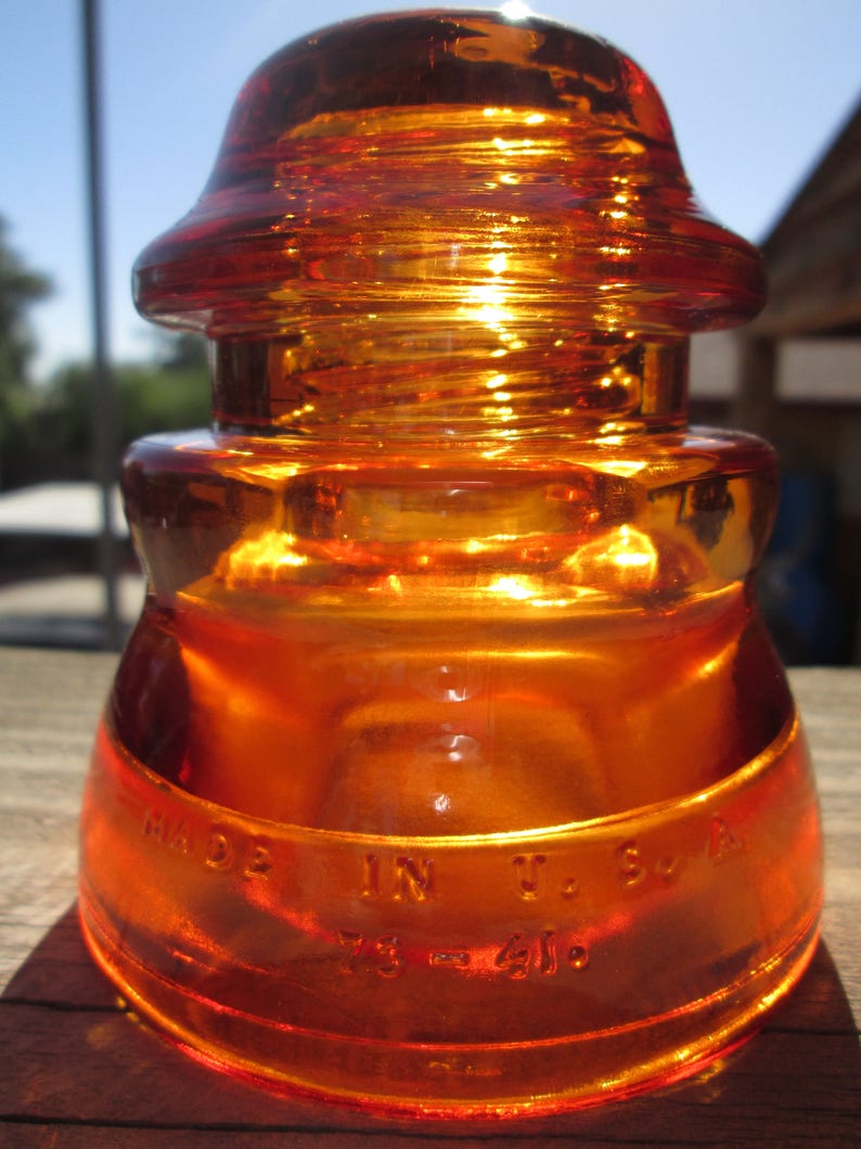 Vintage hemingray 45 CD 155 Glass insulator Colored / Stained Etsy