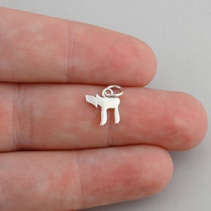 Sterling Silver Dainty Jewish Chai Pendant - Hebrew Life Symbol 13mm x 8mm