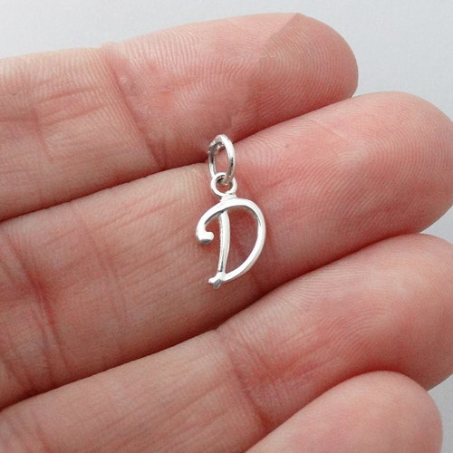 925 Sterling Silver Initial Letter B Charm Pendant – 1 Inch Silver Letter Charm For Necklace, Bracelet, Personalized Jewelry Gift - View #8