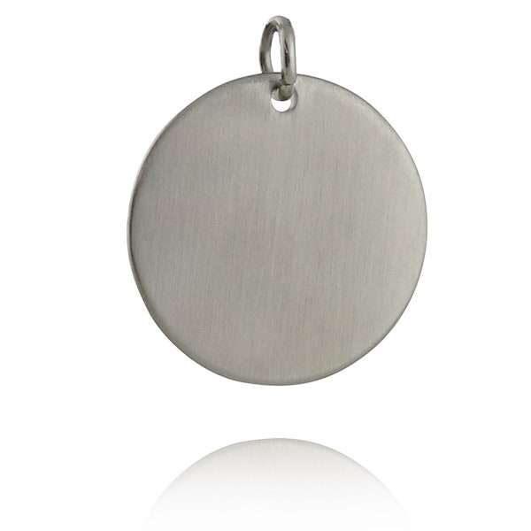 Stainless Steel Round Stamping or Engraving Blank Pendant 20mm