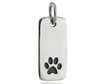 Boucles D'Oreilles Argent 925 Empreinte Patte - Stud Animal Mignon - Cadeau Femme Adolescente - SIMPLOVE