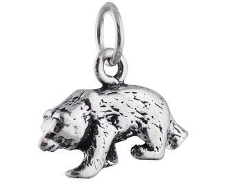 Quality Upgrade 20/% off 2pc 24K Golden  925 Silver Bear Charm  Pendant Fit For Necklace Brooch Earring GD078SD078 Exclusive