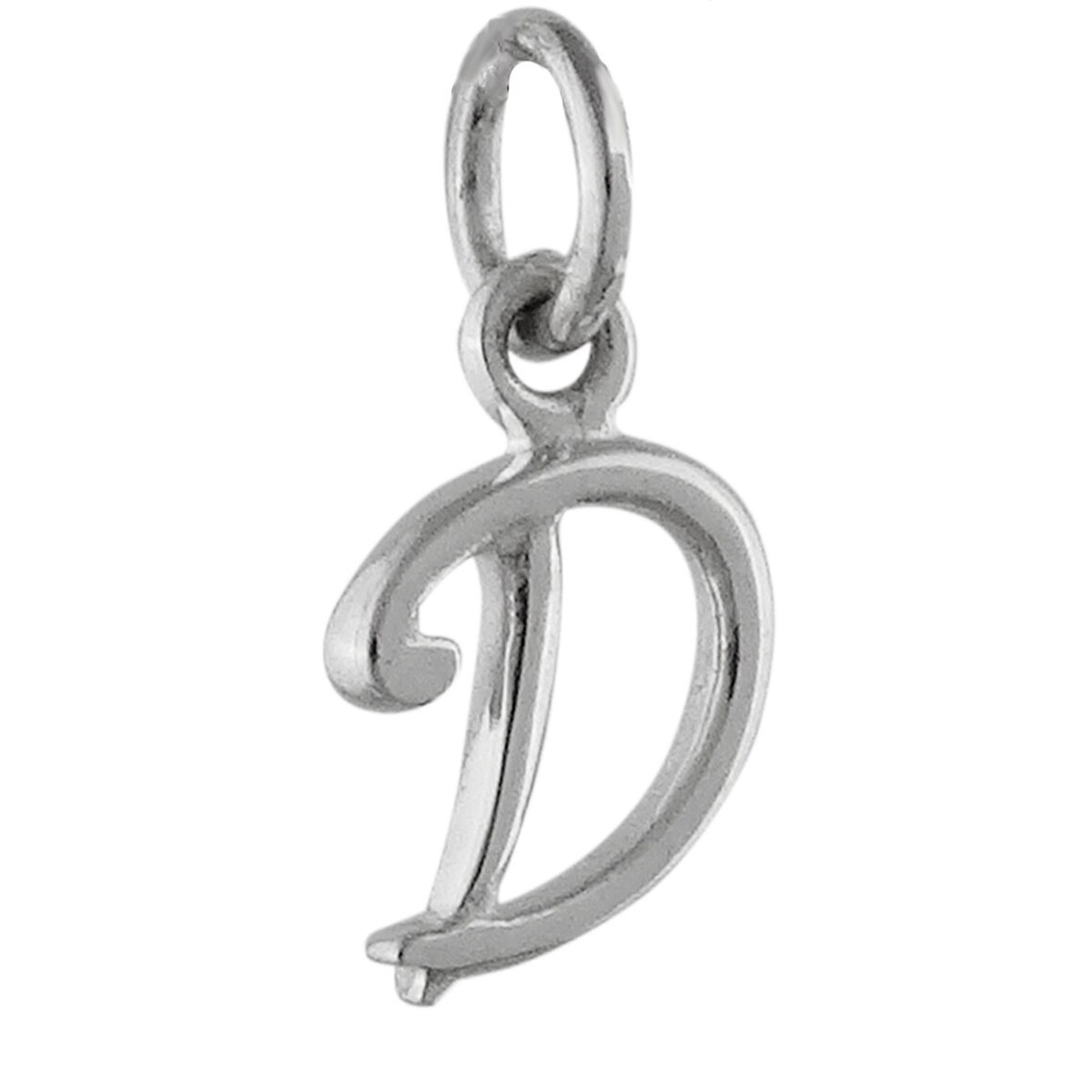 Sterling Silver Initial Letter D Charm 925 Silver Cute Etsy