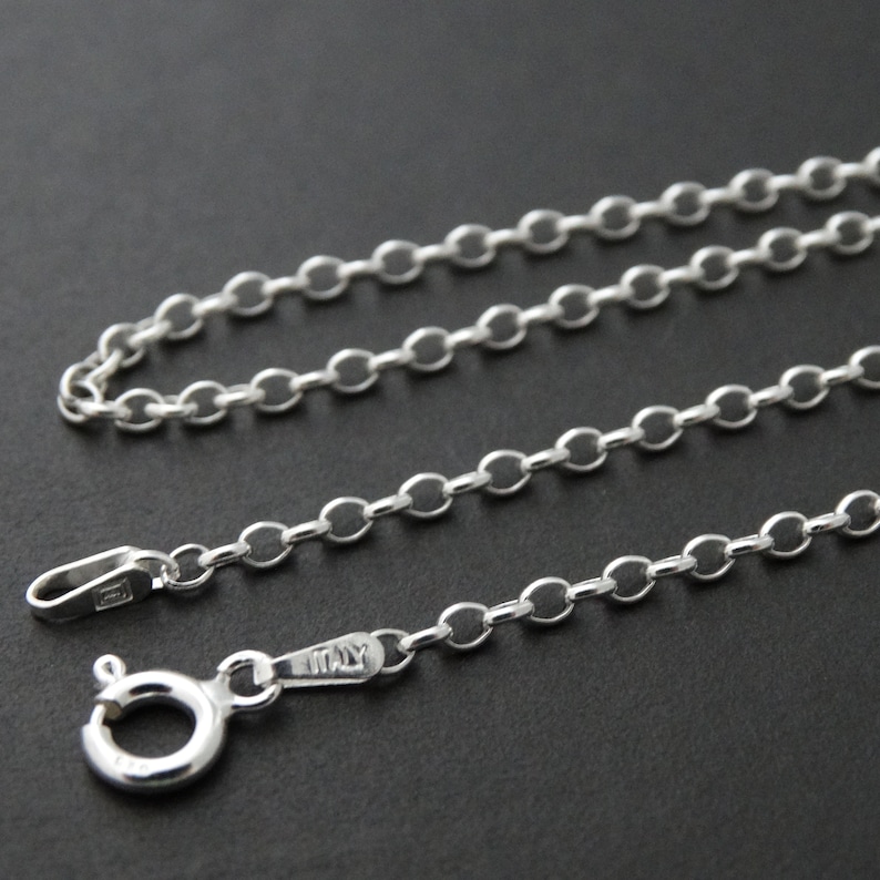 2.1mm Rolo Cable Chain 925 Sterling Silver Bulk Options - Etsy