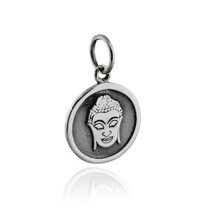 Sterling Silver Buddha Face Charm