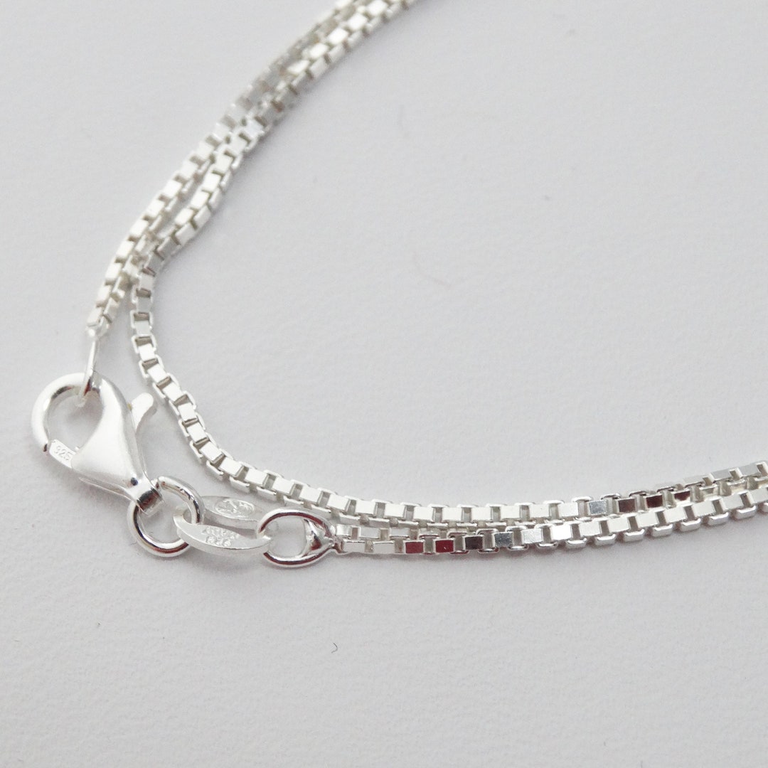 thumbnail interactive-video image 1 of 1.2mm Box Chain Necklace - 925 Sterling Silver - Made In Italy - 16 To 24 Inch - Lobster Clasp 1 of 6