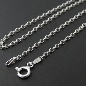 2.1mm Rolo Cable Chain - 925 Sterling Silver - Bulk Options - 16", 18", 20", 24"
