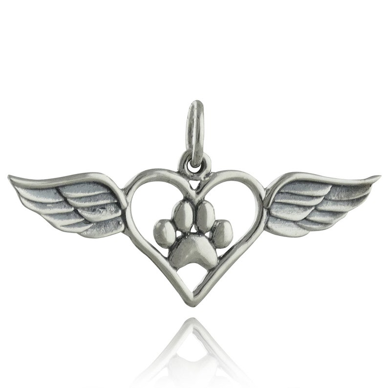 Annmors 925 Sterling Silver Love Heart & Angel Wings Charm | For Bracelets & Necklaces