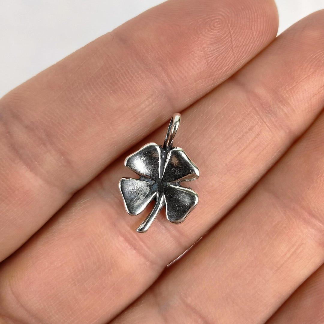Four Leaf Clover Charm Necklace - Silver main image 1