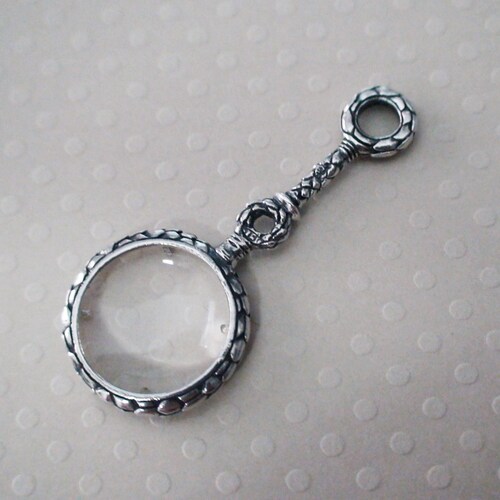 Magnifier Pendant 925 Sterling Silver 7x Magnifying Glass Etsy