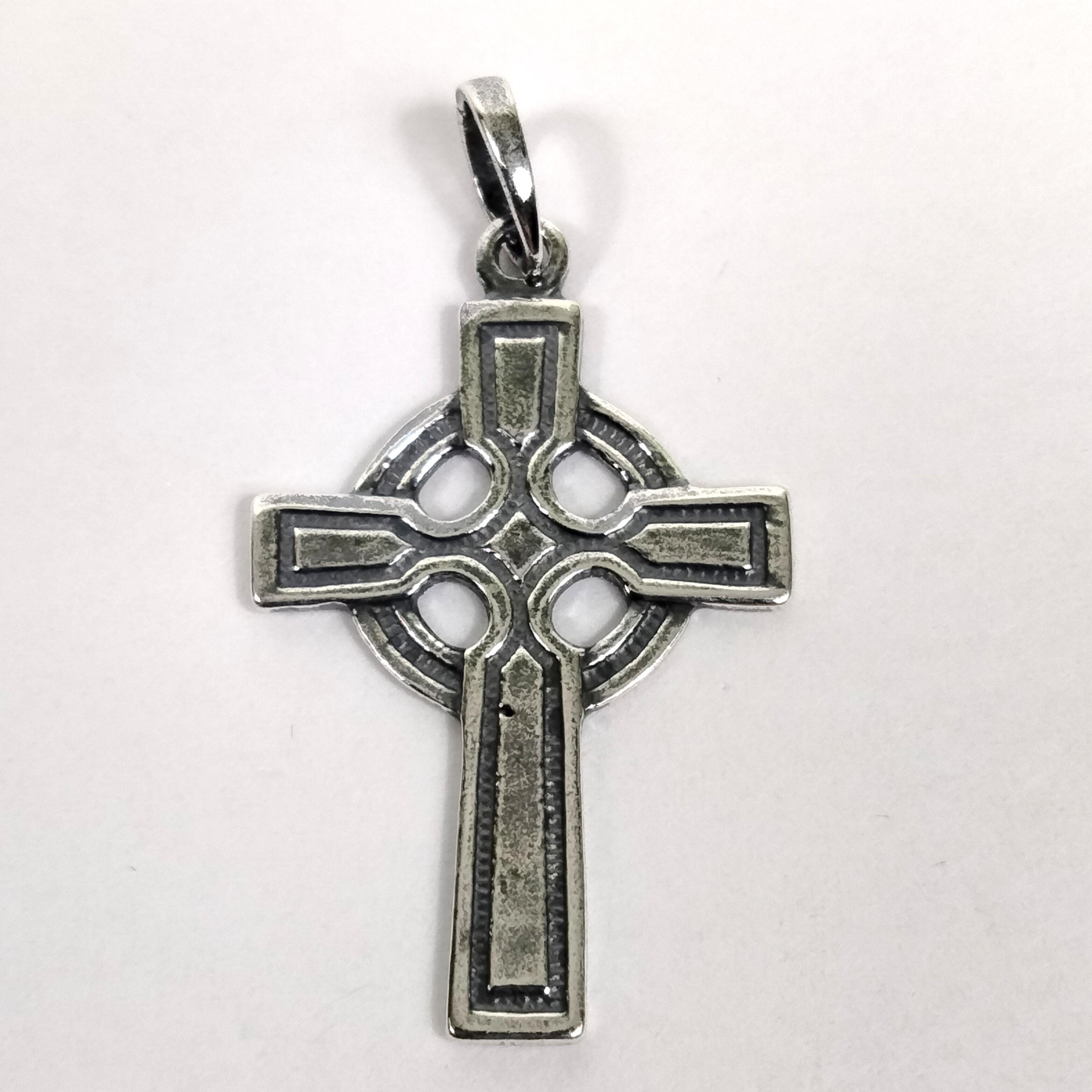 Sterling Silver Celtic Cross Pendant - 30mm X 19mm Celtic Charm - Etsy