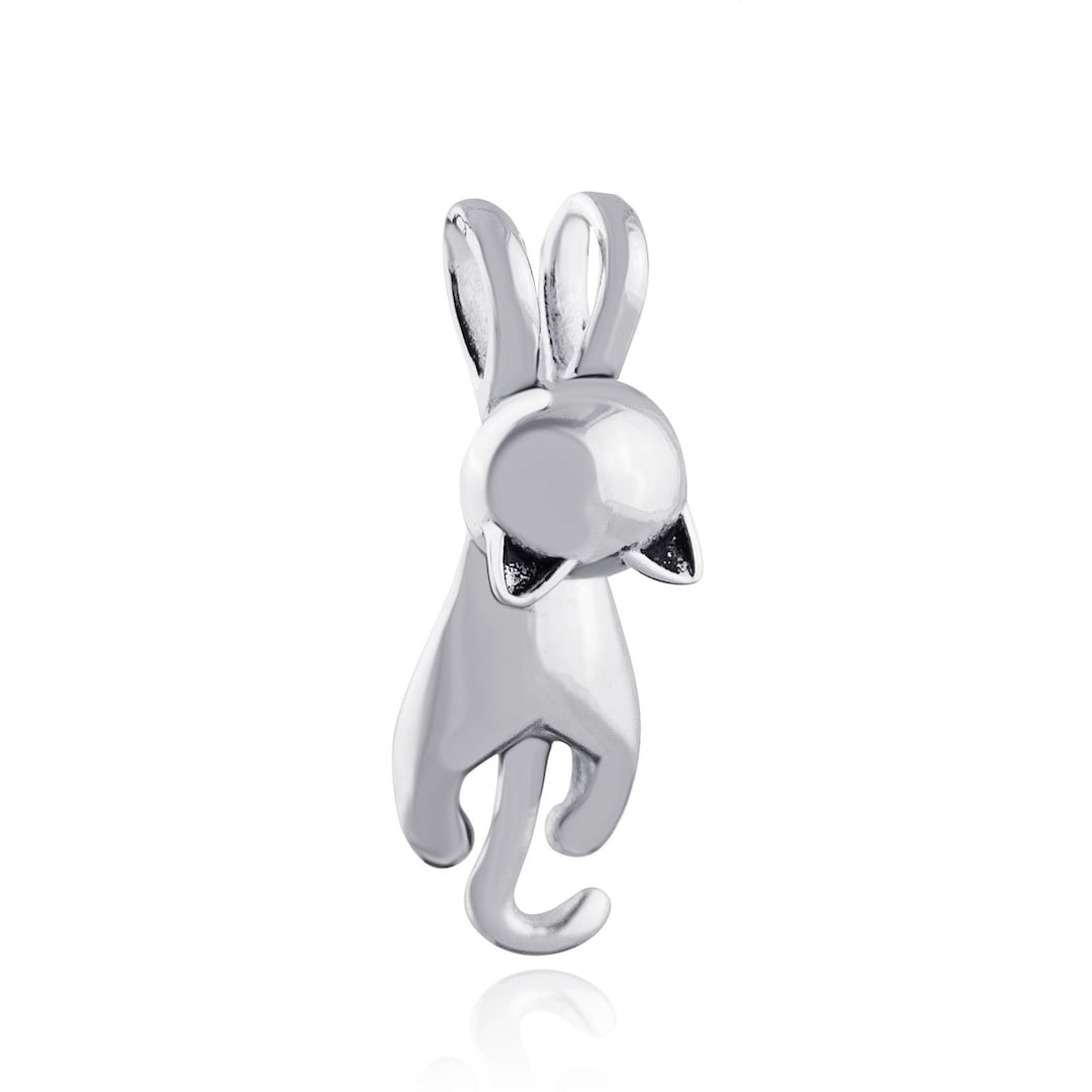 Ag Sterling Silver Iridescent Cat Charm main image 1