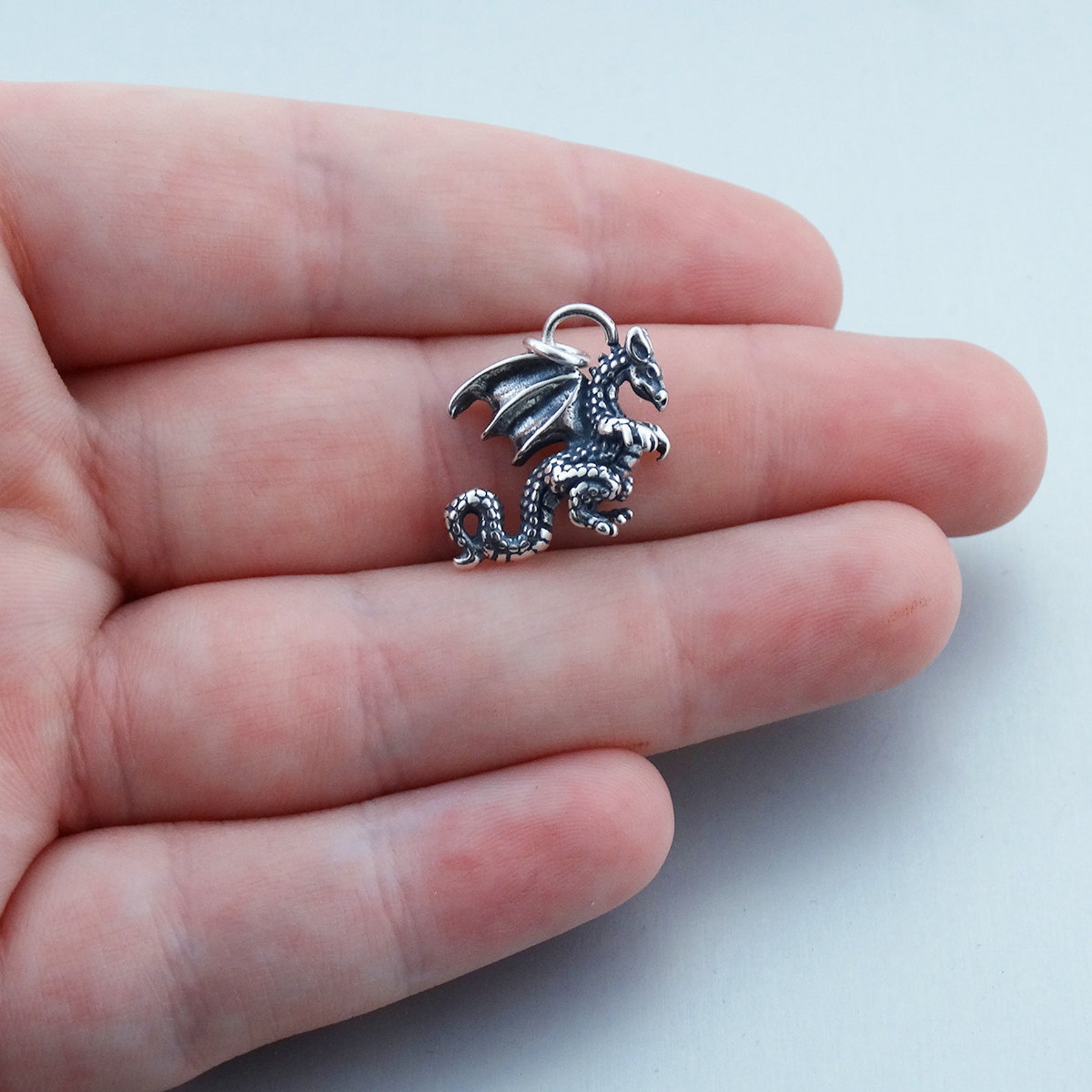 Diving Dragon Stud Earrings in Sterling Silver – Le Dragon Argenté